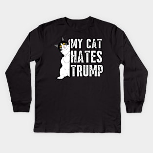 Cats Against Trump Kids Long Sleeve T-Shirt